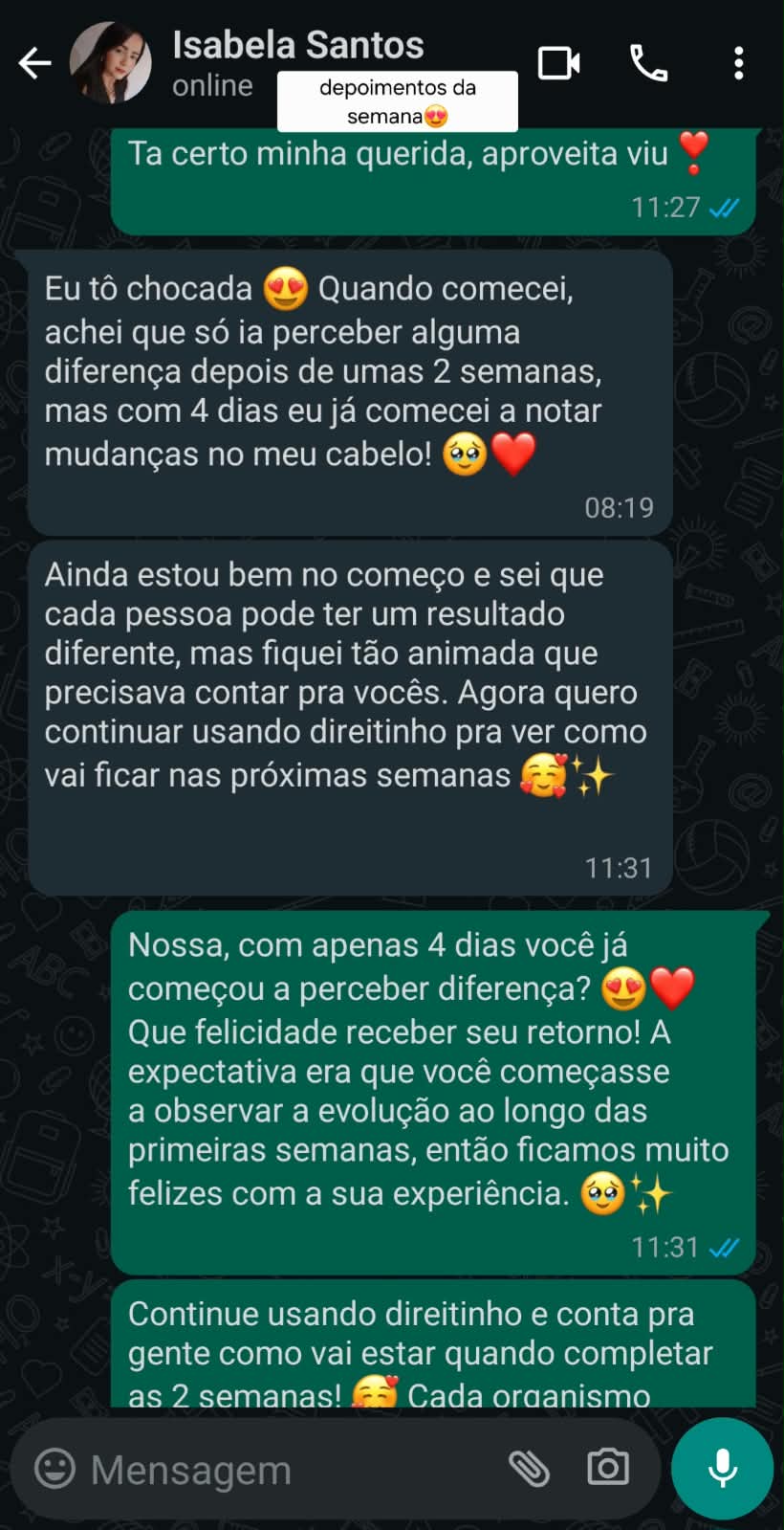 Depoimento de Juliana Martins